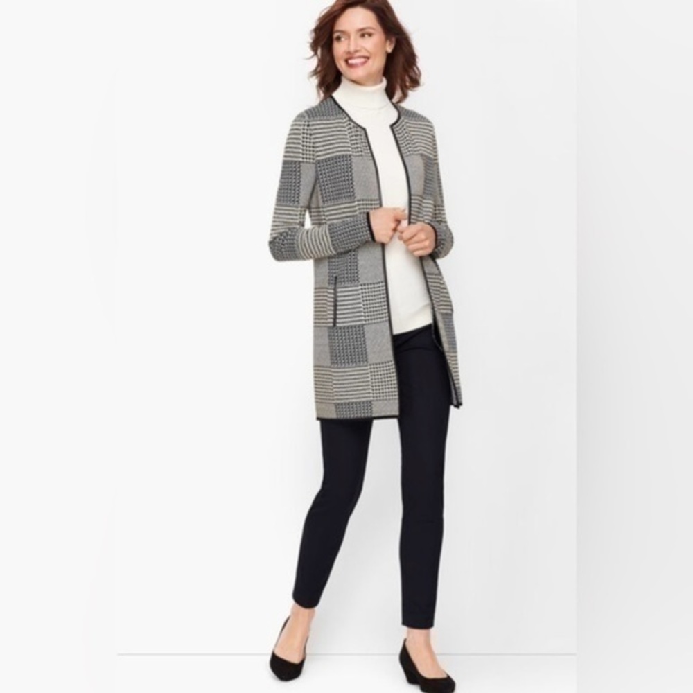 Talbots double knit open front women’s cardigan sweaters size XLP